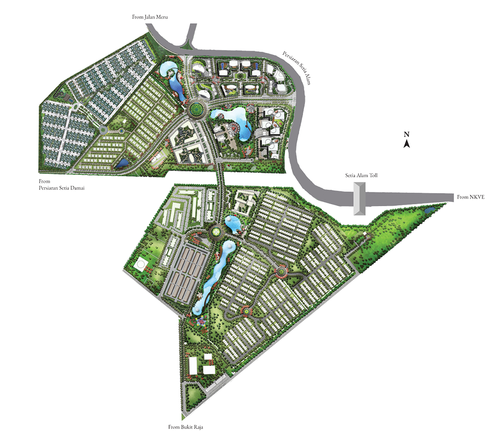 The MasterPlan of Eco Ardence township in Setia Alam
